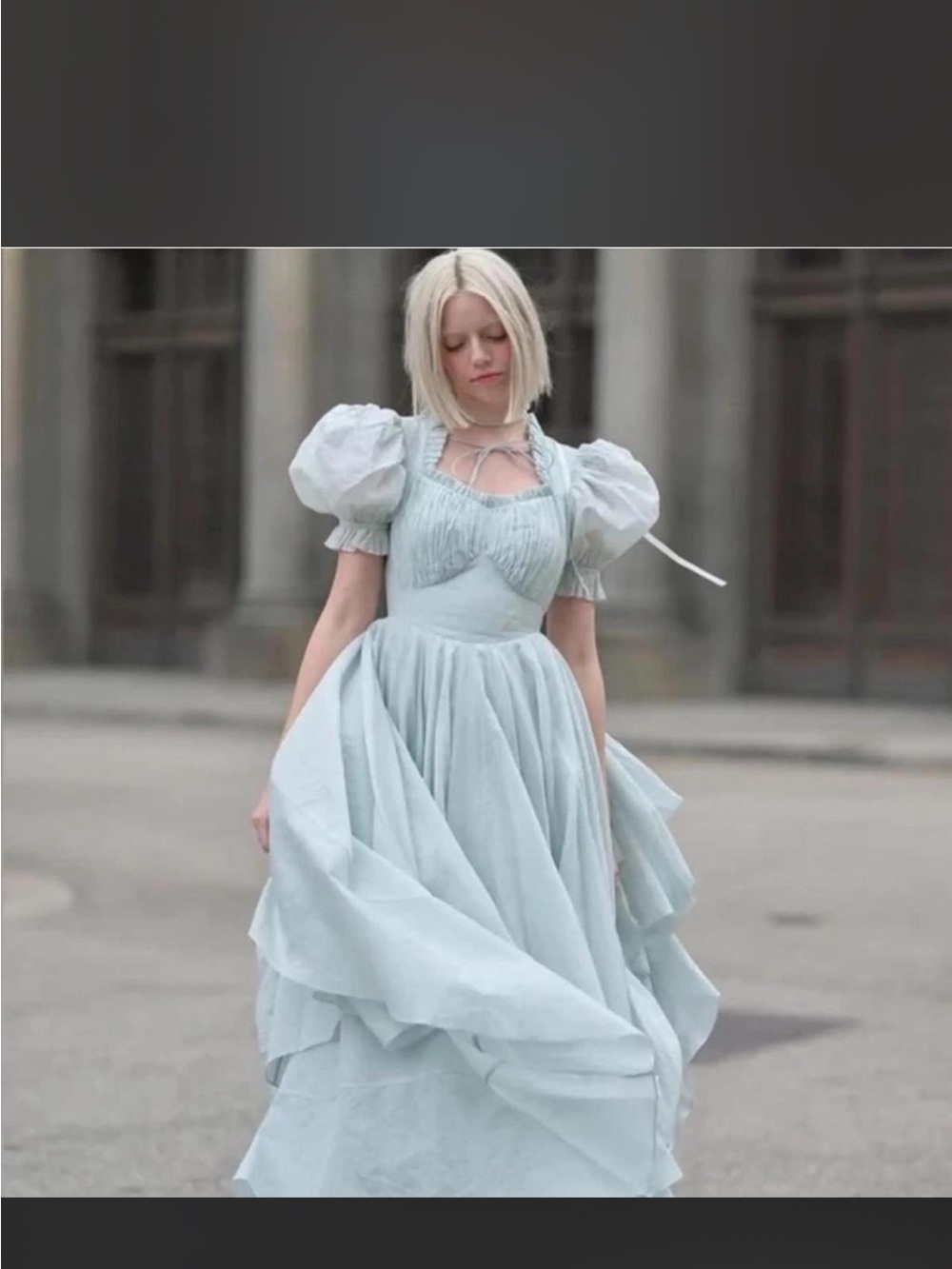 Selkie Portrait of a Lady Puff Sleeve Maxi Dress - Elegant Women's Gown